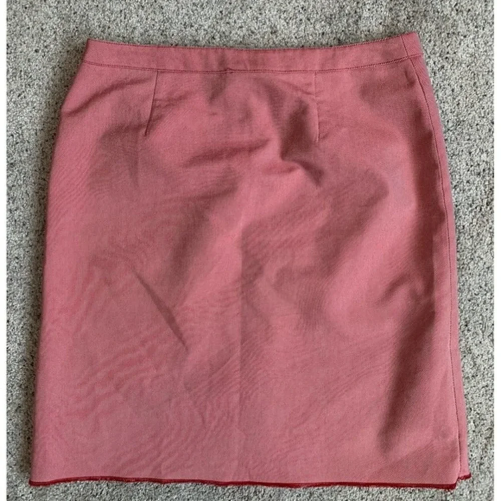 Club Monaco Womens Red‎ Skirt With Belt Size 8